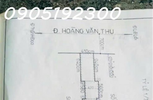nhà  mặt tiền thành phố Kon Tum đường Hoàng Văn Thụ 4,1 m ngang (nở hậu 4,4m)x56m dài. giá 7,7 tỷ
